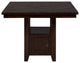 Jofran Kona Grove Square Counter Height Dining Table in Chocolate (Set of 2)