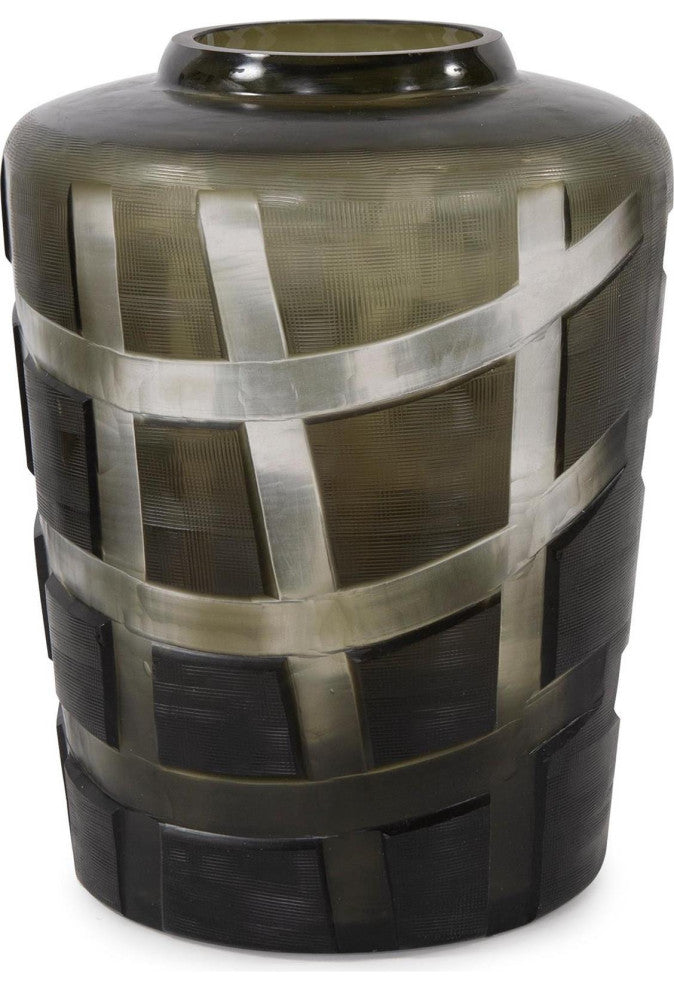 Traditional Glass Everett Vase, Green