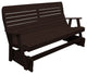 Pressure Treated Pine Highback Glider, Walnut Stain, 5 Foot