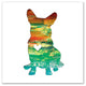 Designs Direct Creative Group Paint Silhouette Corgi 20x20 Canvas Wall Art