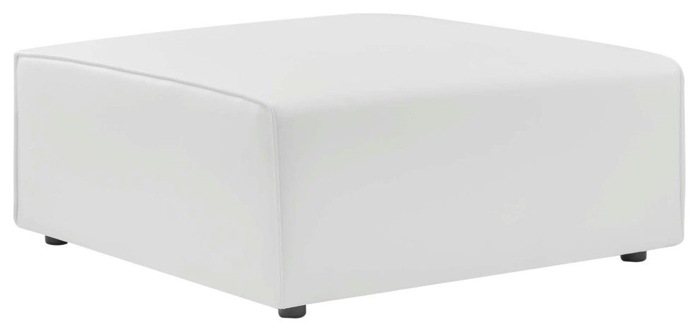 Sectional Sofa Set, Faux Vegan Leather, White, Modern, Living Lounge Hospitality