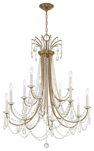 Karrington 12-Light Aged Brass Chandelier
