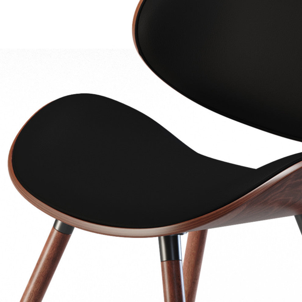 Marana Dining Chair in Black Vegan Faux Leather