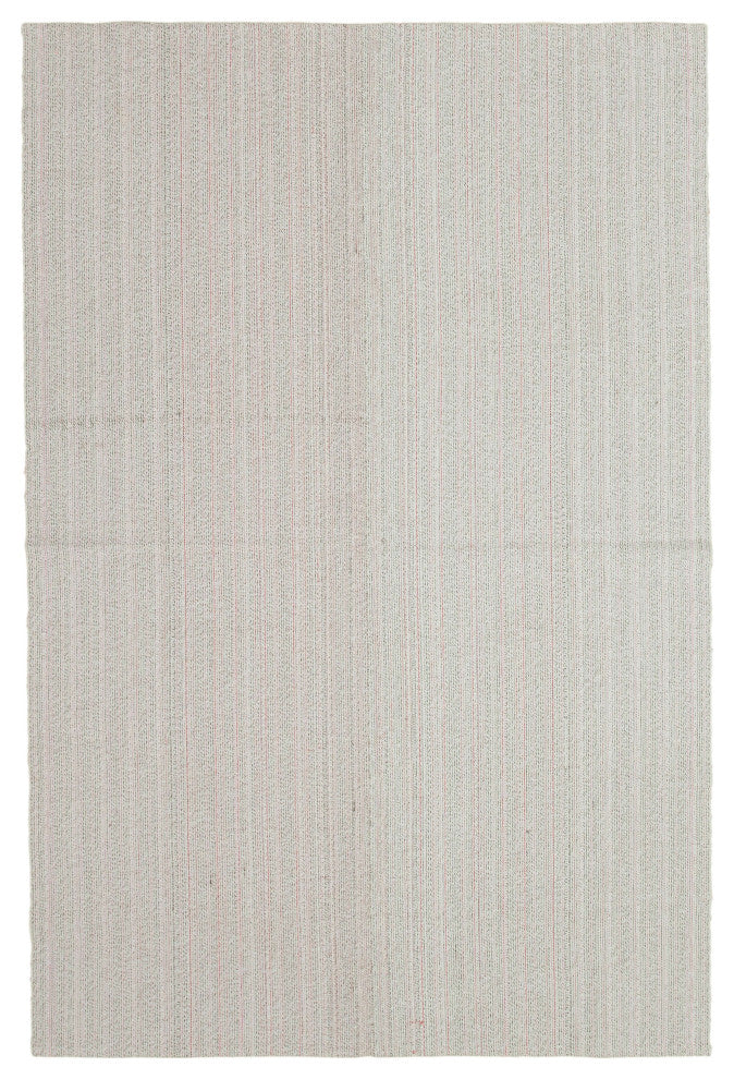 Rug N Carpet - Handmade Turkish 5' 11'' x 8' 10'' Modern Design Wool Kilim Rug