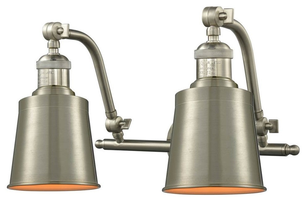 Addison 2 Light Bathroom Vanity Light in Satin Nickel
