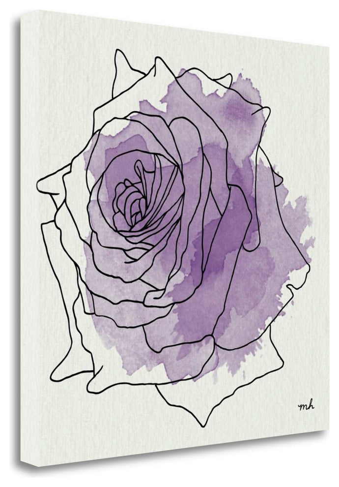 "Watercolor Floral IV" By Moira Hershey, Giclee Print on Gallery Wrap Canvas