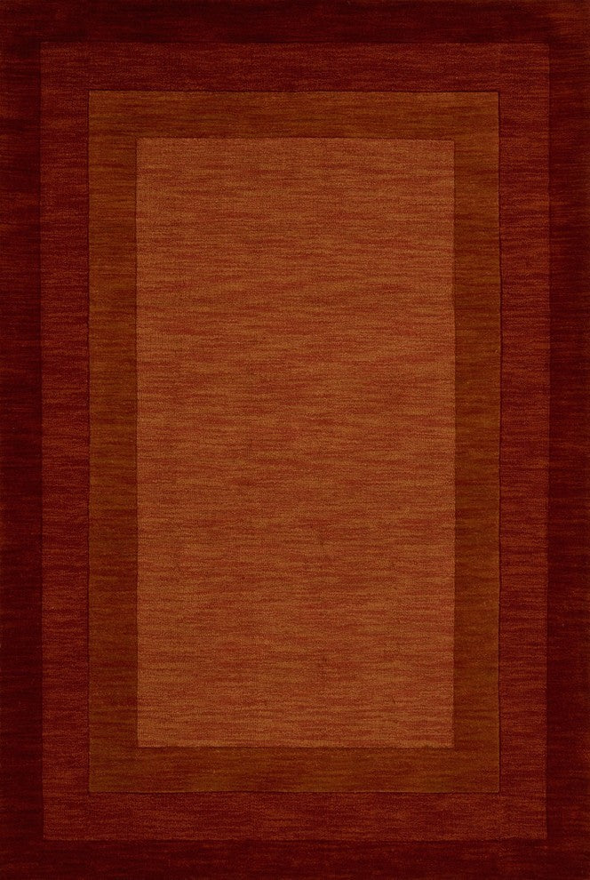 Hand Loomed 100% Wool Pile Hamilton Area Rug by Loloi, Rust, 9'-3" X 13'