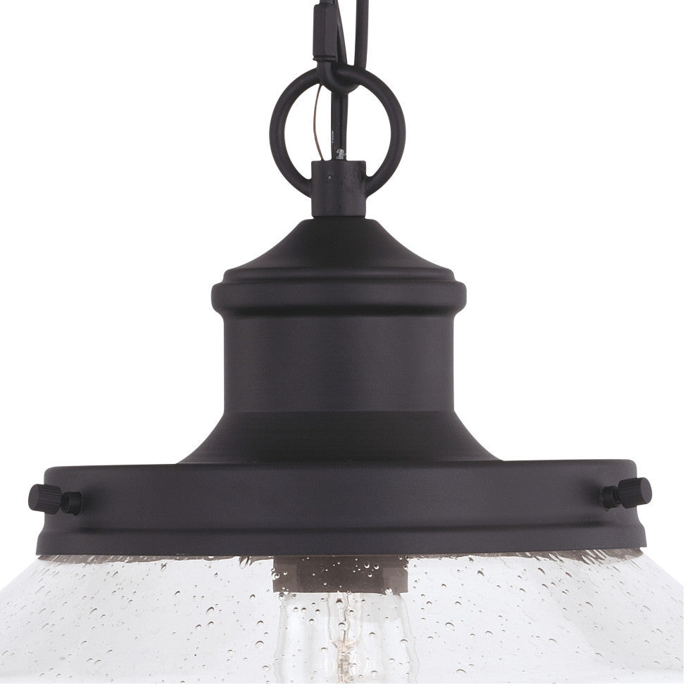 Collins 10"W Outdoor Pendant Matte Black