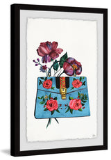 "Blue Purse" Framed Painting Print, 24"x36"