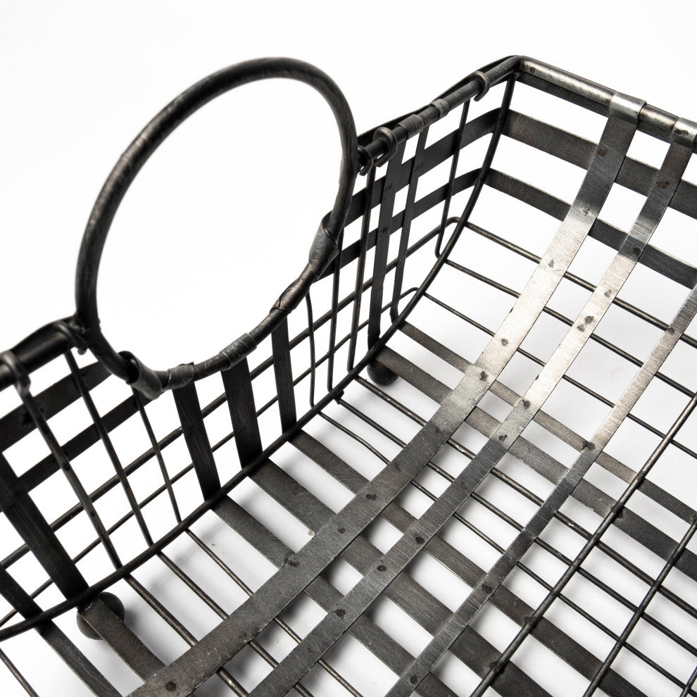 Kenneth Gray Metal Baskets, 2-Piece Set