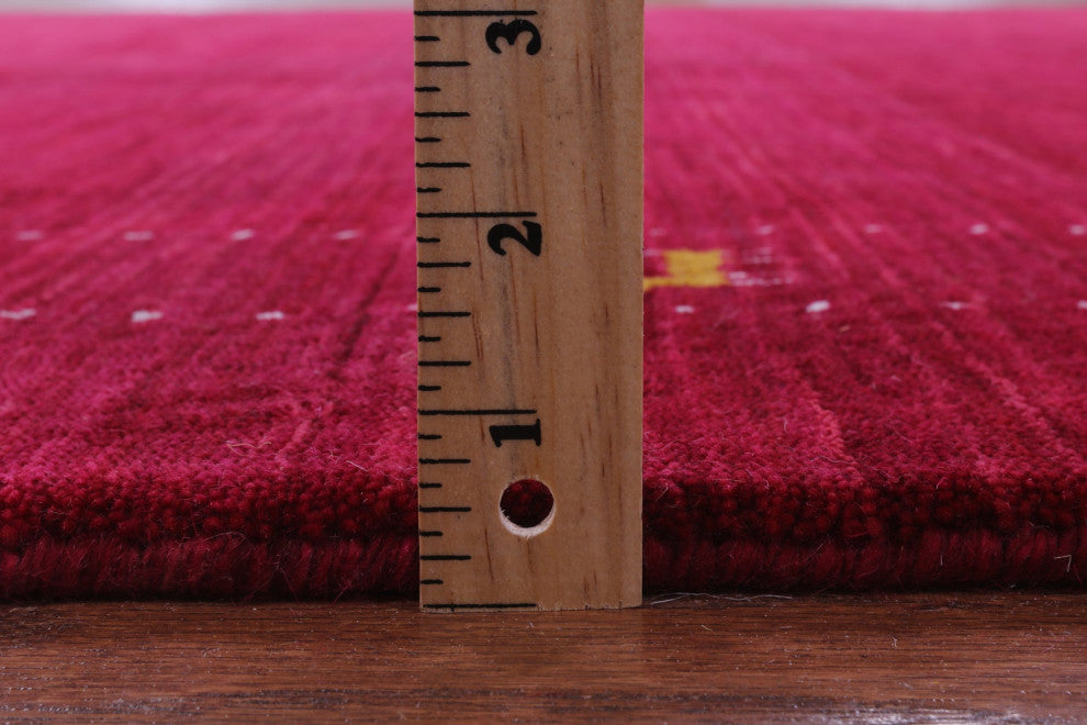 Persian Gabbeh Handmade Wool Rug 6' 0" X 9' 0" - Q15217