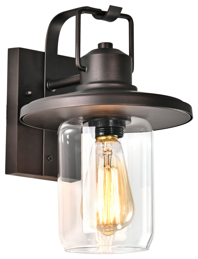 CHLOE Lighting Christopher Transitional 1-Light Rubbed Bronze Outdoor Sconce