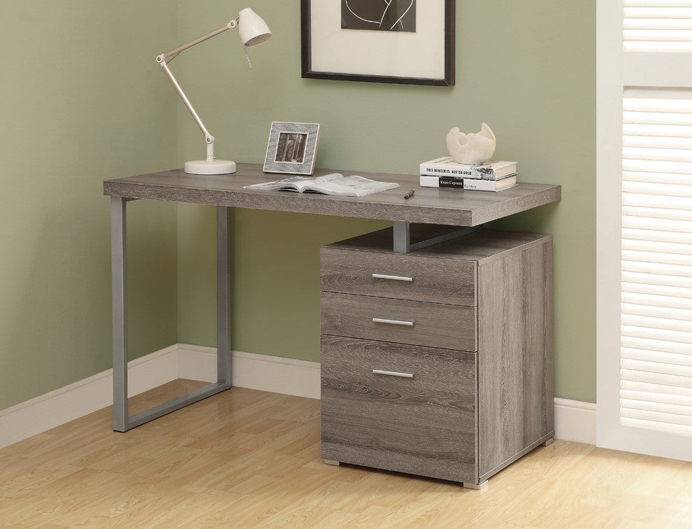 Computer Desk - 48"L / Dark Taupe Left Or Right Facing