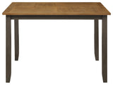 West Lake 47' 5-Piece Dining Table Set, Antique Natural Top/Gray Base