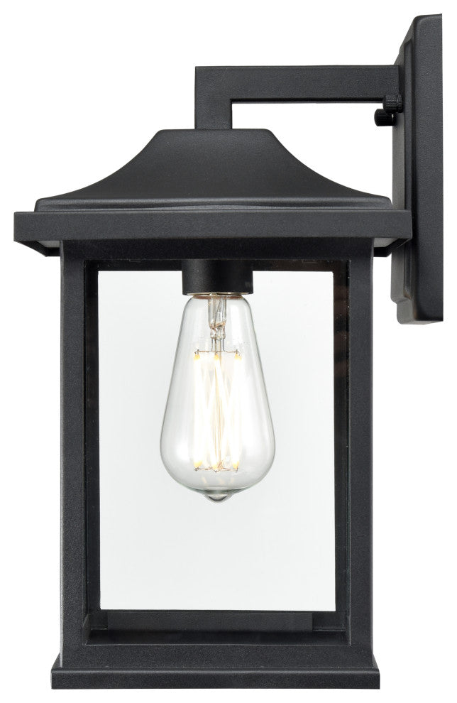 1 Light 7.75 in. Textured Black Outdoor