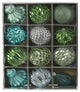 Nearly Natural Holiday Lux Shatterproof 12Count Christmas Tree Ornament Set100mm