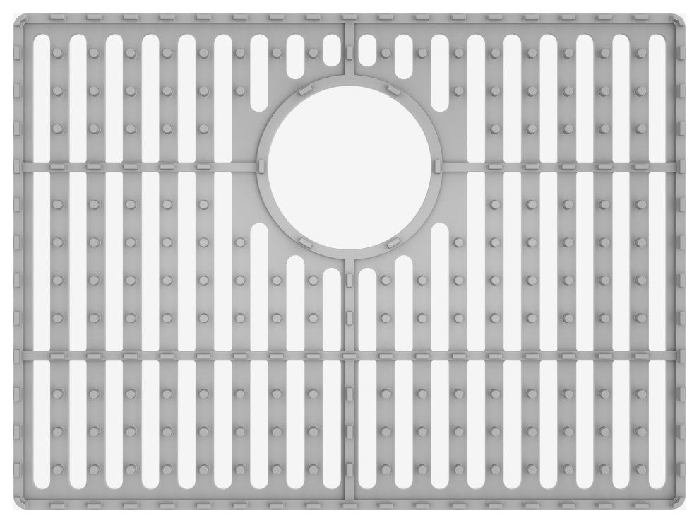 VIGO Silicone Protective Bottom Grid for Single Bowl Kitchen Sink, Gray, 19"lx14"w