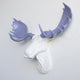Faux Taxidermy Moose Head Wall Mount, White and Purple