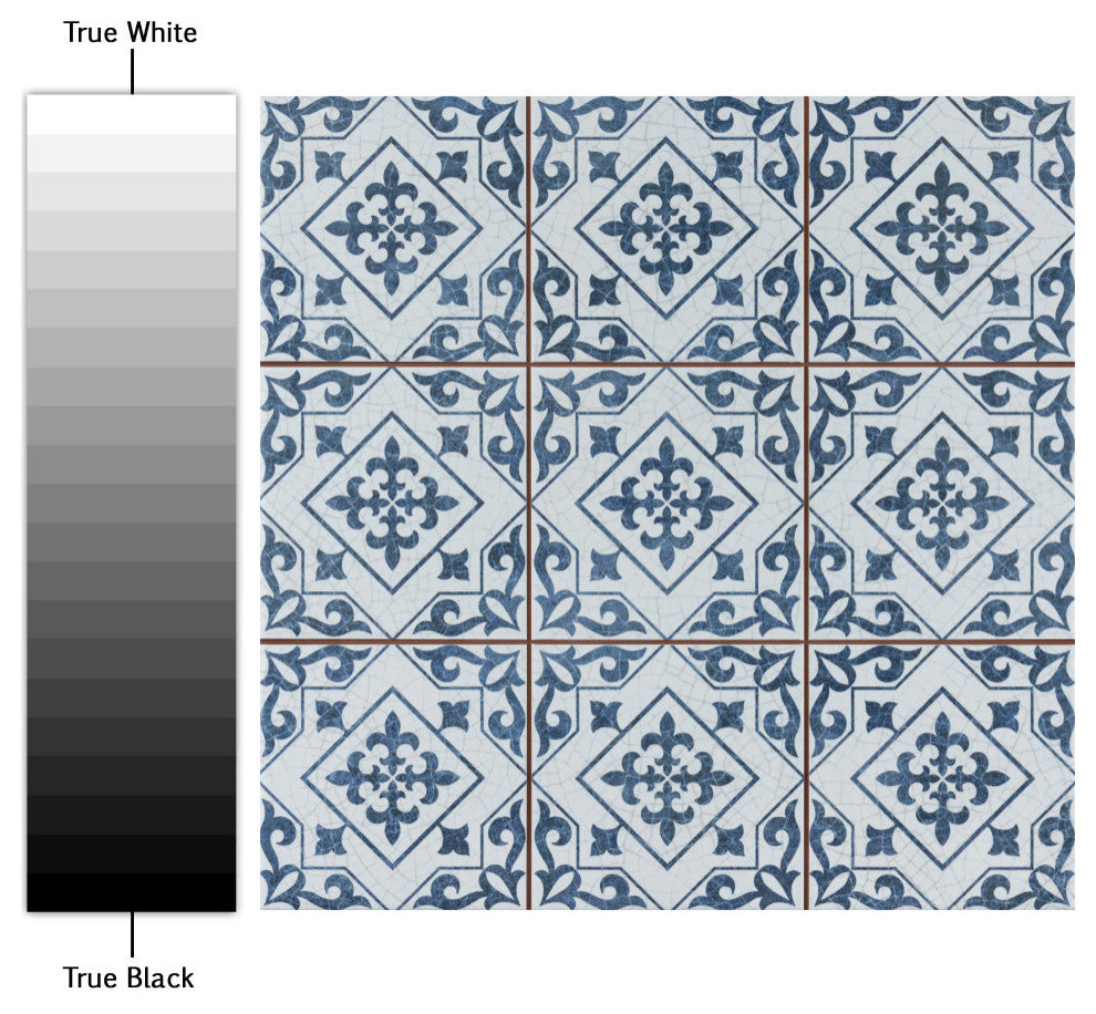 Harmonia Classic Ceramic Floor and Wall Tile, Cobalt Blue