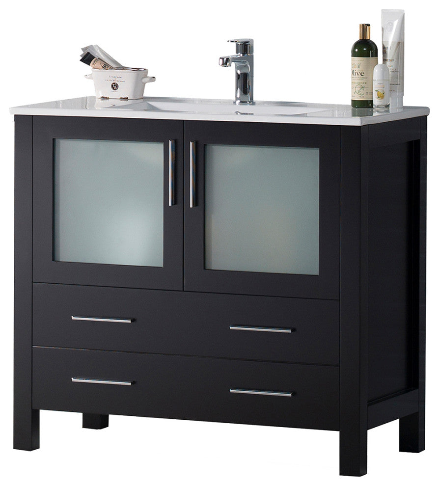 Sydney 36" Vanity Set With Mirror, Espresso No Mirror