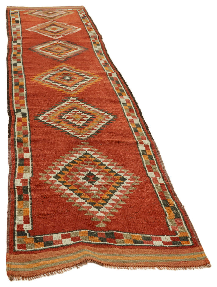 Rug N Carpet - Handmade Oriental 2' 10" x 11' 8" One-of-a-Kind Runner Rug