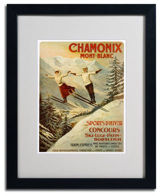 'Chamonix Mont Blanc' Matted Framed Canvas Art