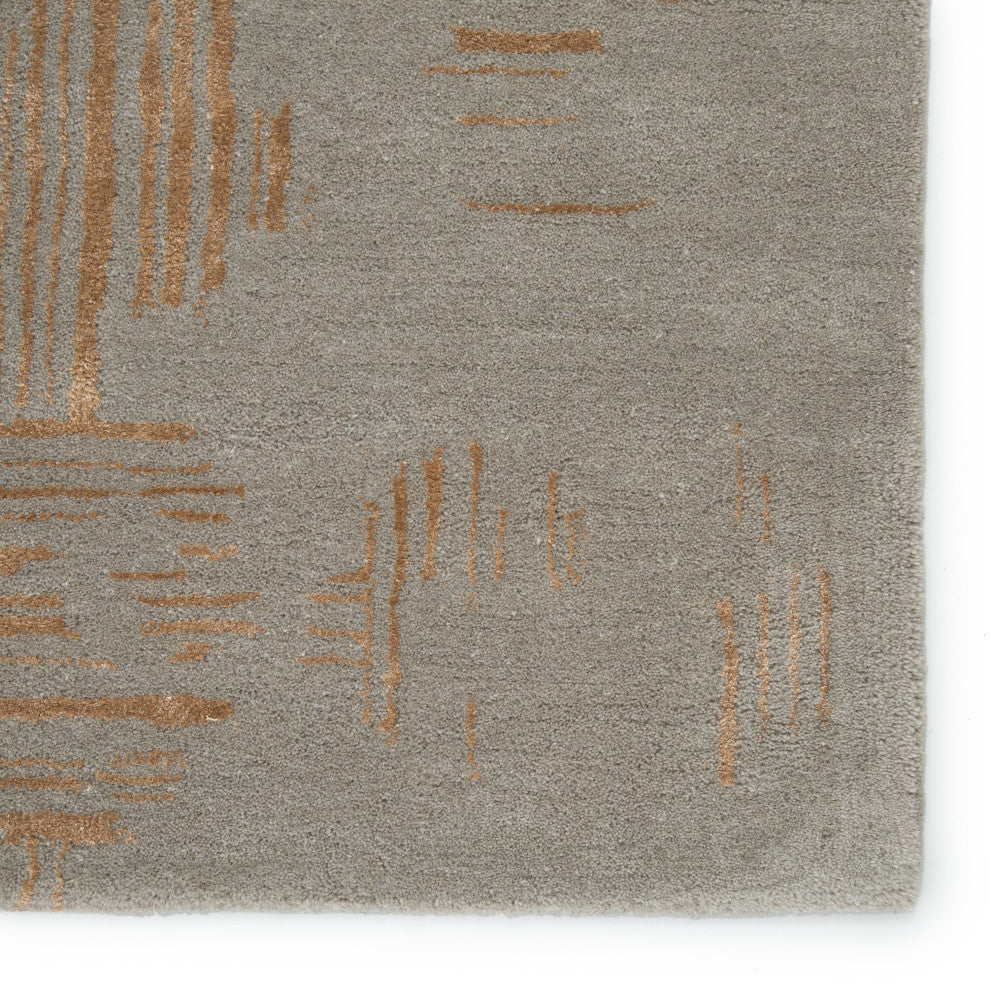 Jaipur Living Banister Handmade Taupe/Gold Rug, 2'x3'