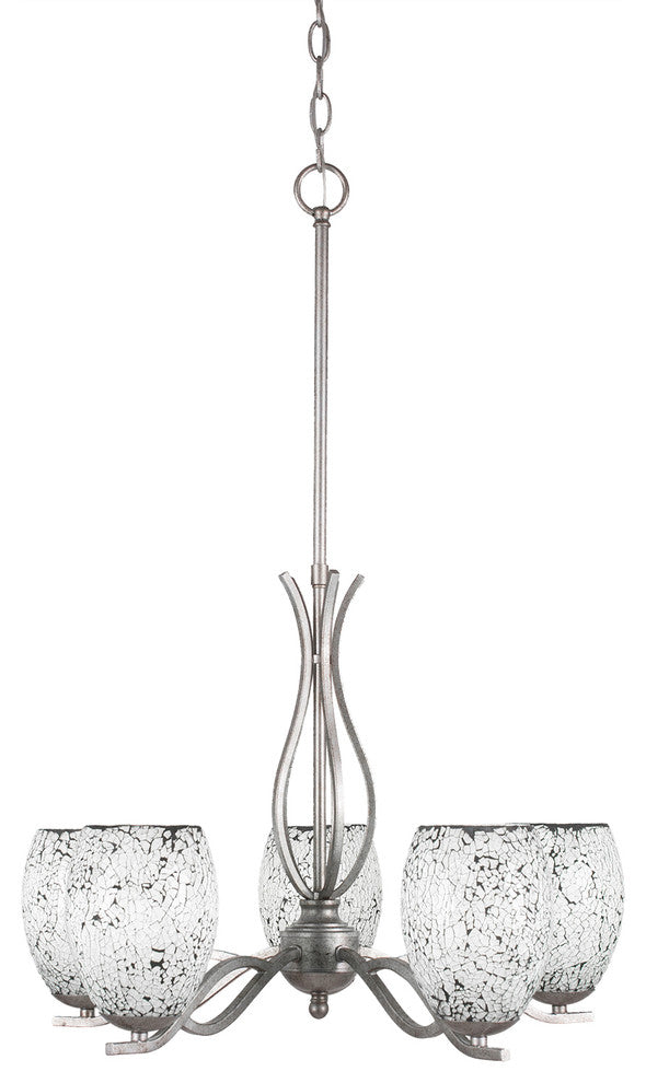 Chandeliers, 5" Black Fusion Glass