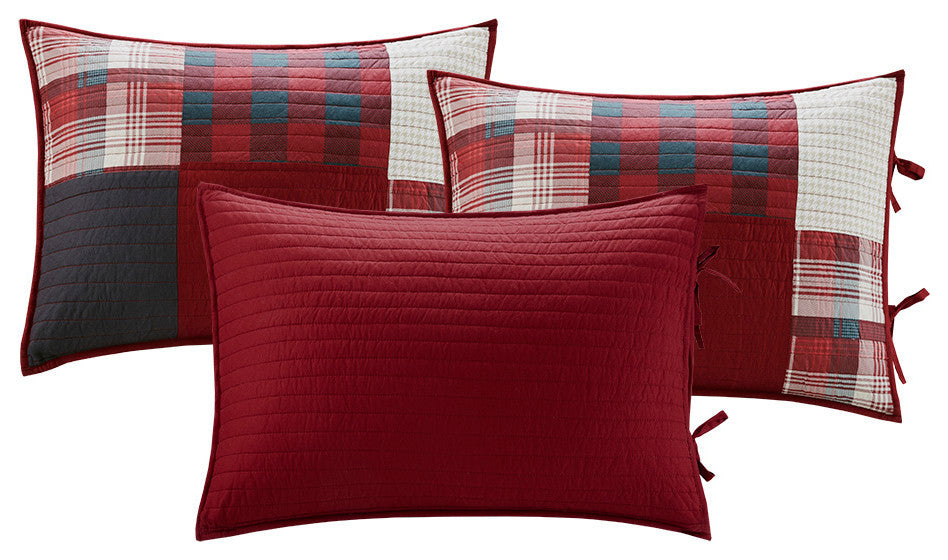 Woolrich Sunset Cabin Plaid Coverlet Daybed Set, Red