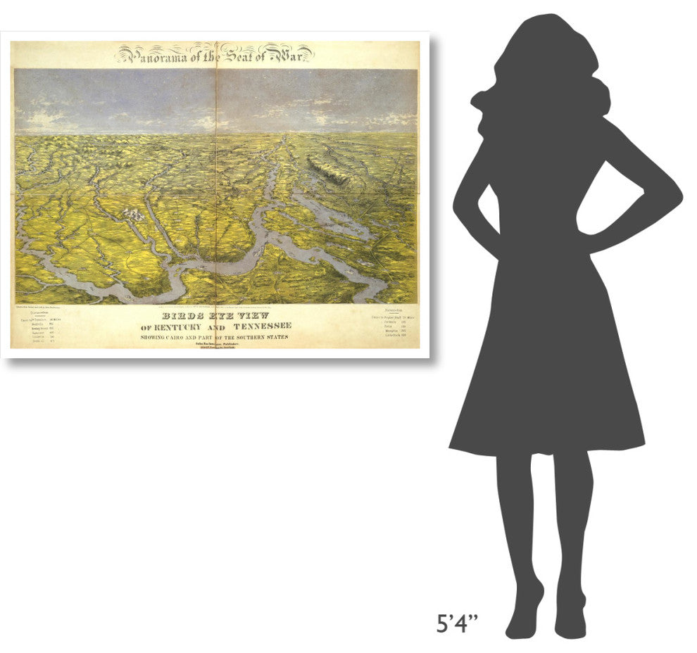 "Kentucky and Tennessee, 1861" Digital Paper Print by John Bachmann, 46"x35"