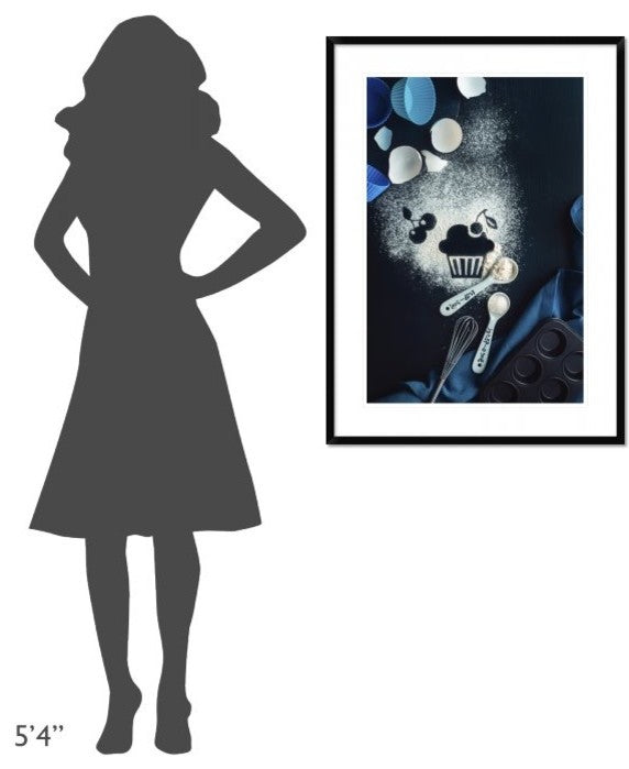"Baking Recipe: Cherry Muffin" Framed Digital Print by Dina Belenko, 28"x38"