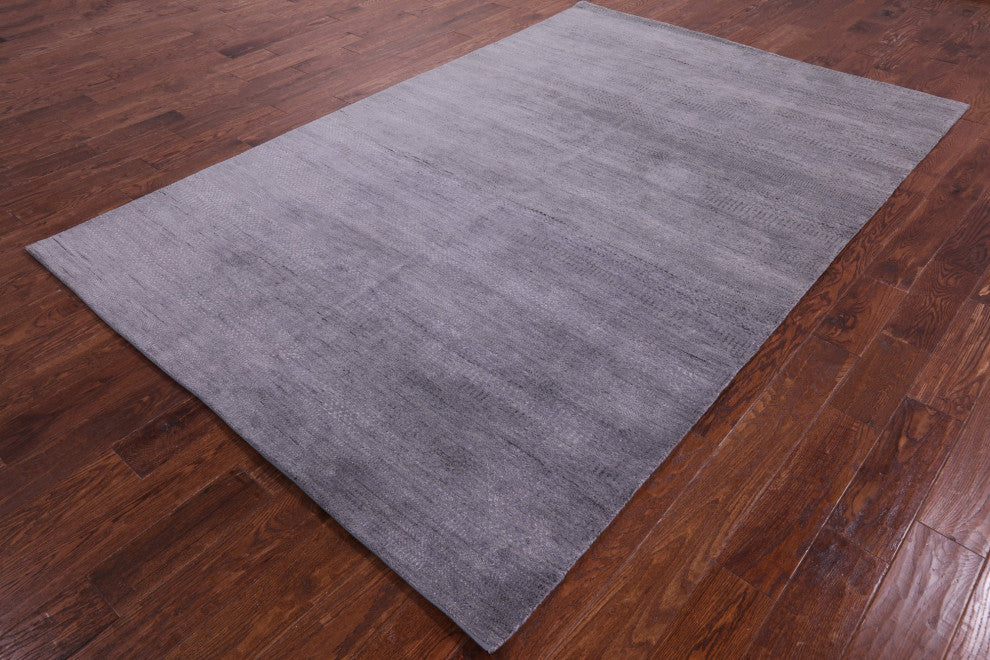 Savannah Grass Wool and Silk Hand Knotted Rug 6' 0" X 9' 2" Q11402
