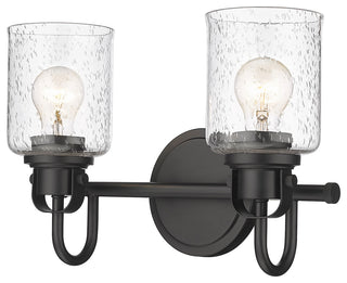 Zlite 340-2V-MB 2-Light Vanity, Clear Seeded