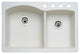 Blanco 440217-4 Diamond 33"x22" Granite Double Bowl Kitchen Sink, Biscuit
