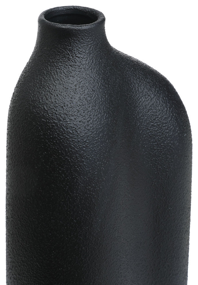Challenger Textured Black Vase
