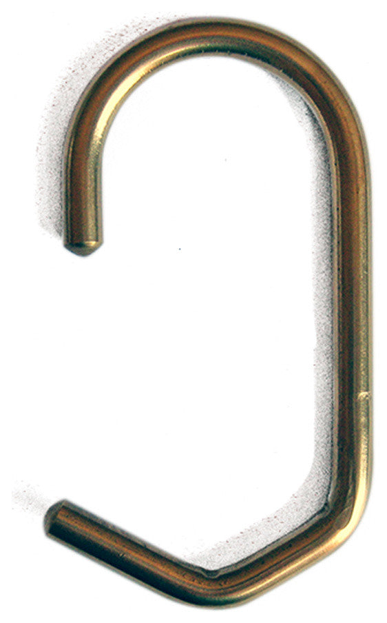 Shower Curtain Rings Set of 12, Un-Lacquered Brass, 1.50" Dia