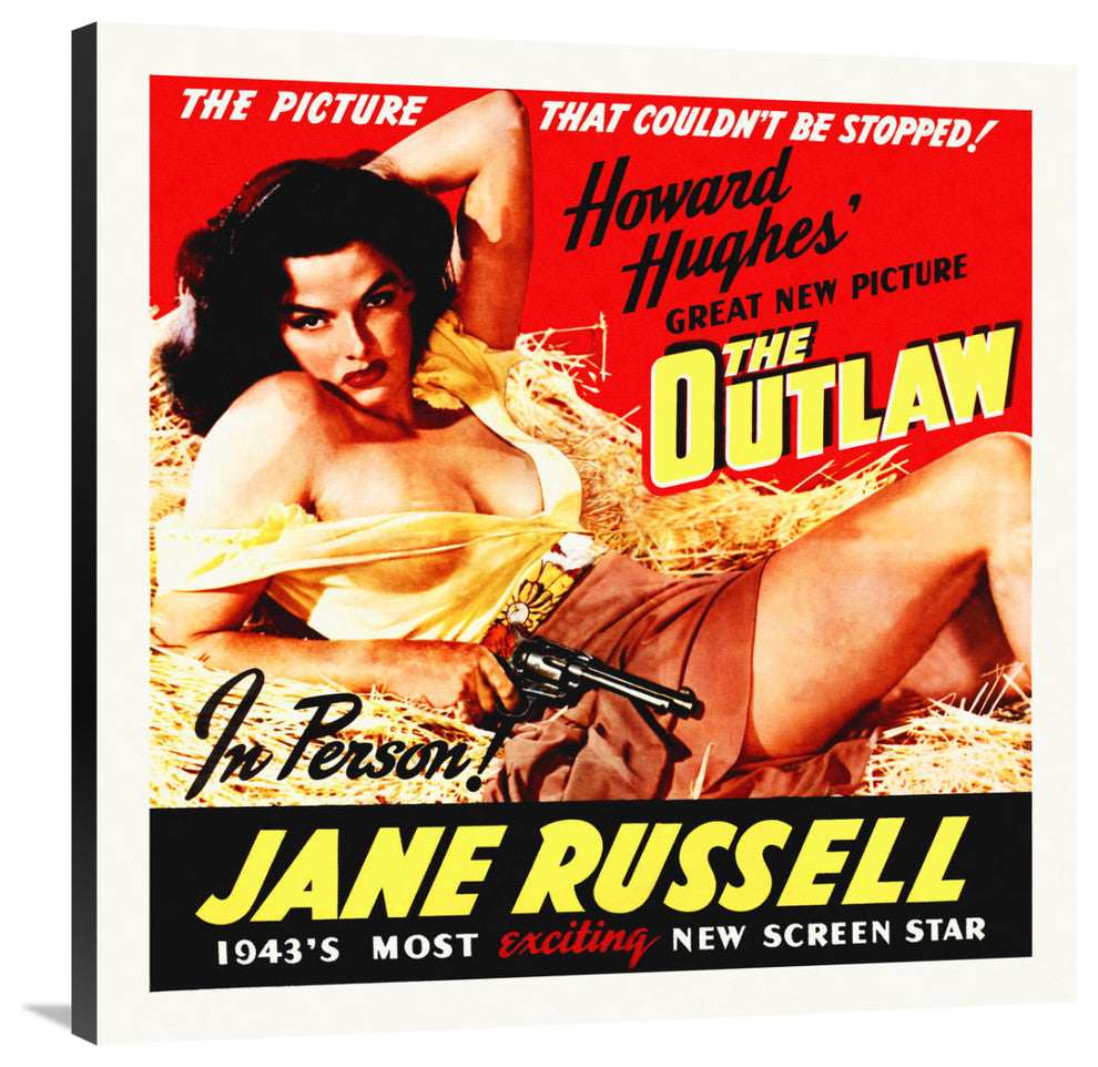 "The Outlaw" Stretched Canvas Giclee by Hollywood Photo Archive, 36x36"