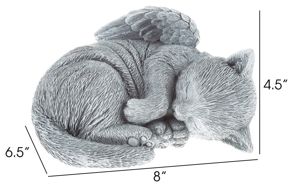 Pet Memorial Statue-Sleeping Angel Cat Keepsake by Pure Garden