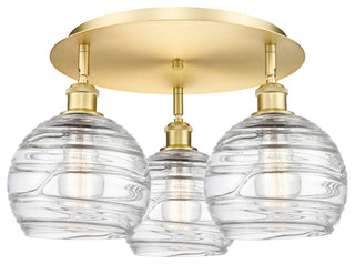 Athens Deco Swirl 3 19.75" Flush Mount Satin Gold