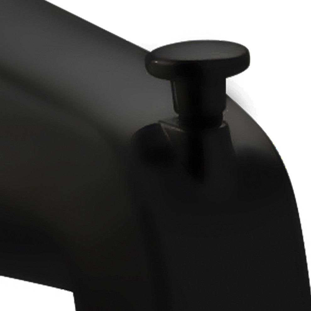 Brass Slip Connection Tub Spout With Diverter, Matte Black