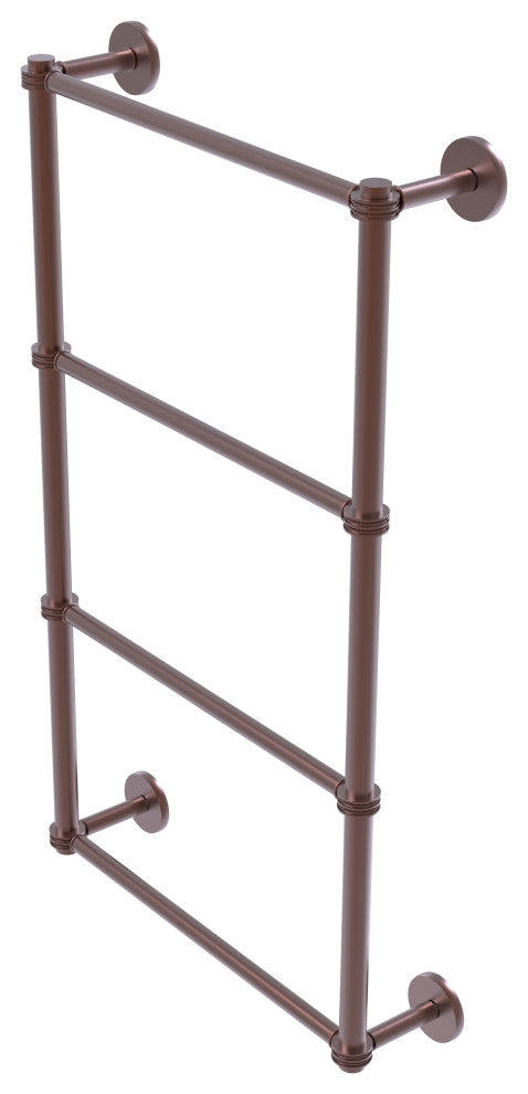 Prestige Skyline 4 Tier 30" Ladder Towel Bar, Dotted Detail, Antique Copper