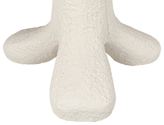 Laramy Side Table, White Fiber Cement