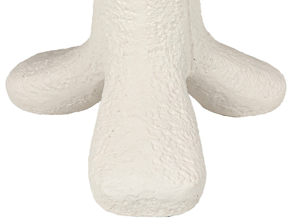 Laramy Side Table, White Fiber Cement