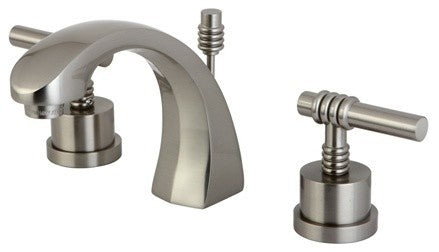 Kingston Brass Widespread Bathroom Faucet With Brass Pop-Up, Brushed Nickel