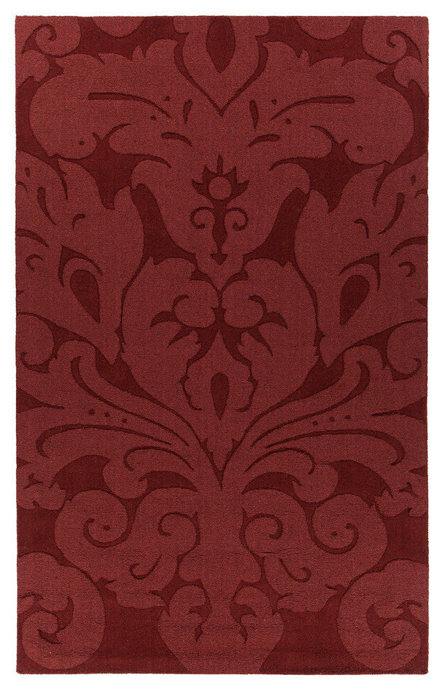 Mystica Contemporary Area Rug, Red, 8' Round