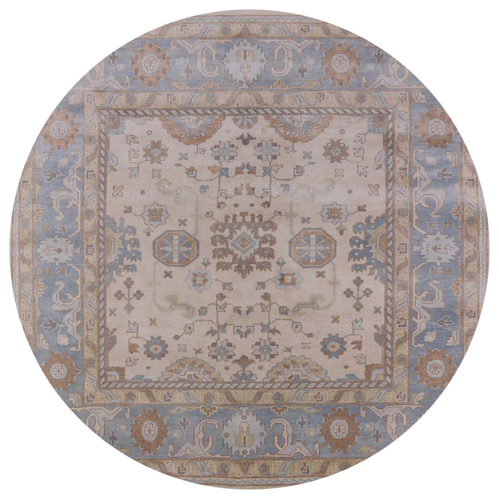Ahgly Company Indoor Round Mid-Century Modern Area Rugs, 7' Round