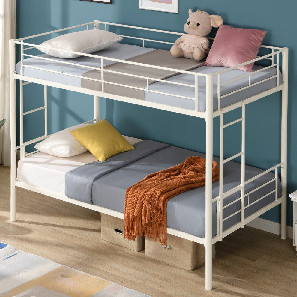 Gewnee Twin Over Twin Metal Bunk Bed