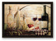 Tuscan Vineyard Wine Canvas Wall Art, 12"x18", Framed