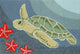 Frontporch Sea Turtle Mat, Ocean, 2'6x4'