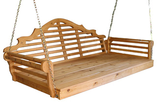 Cedar Marlboro Swingbed, Natural Stain, 75 Inch